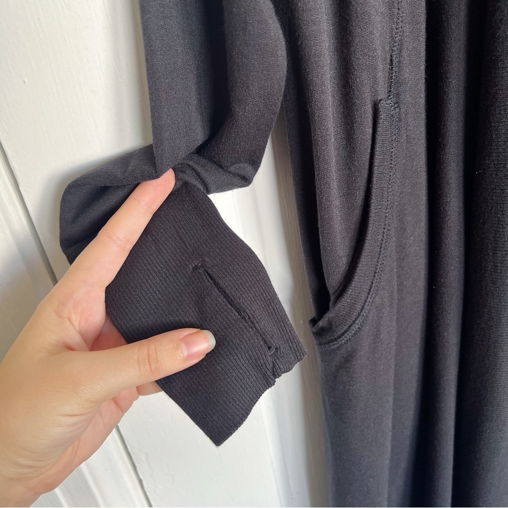 Athleta • Pranayama Long Wrap in Nirvana Knit jacket cardigan sweater black - Picture 8 of 14